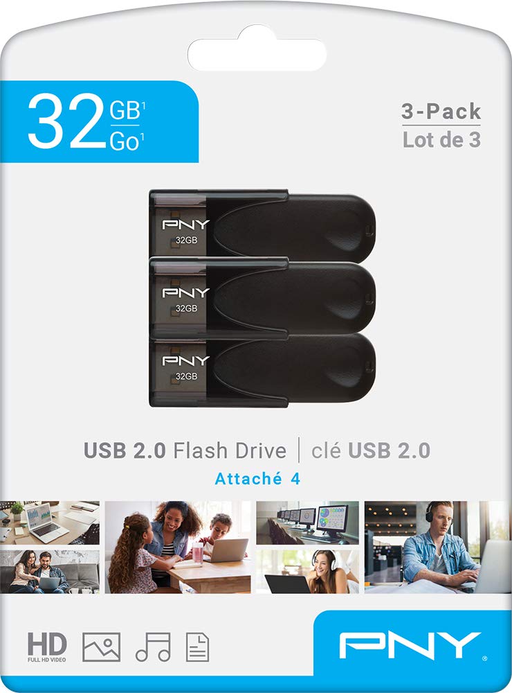 PNY 32GB AttachÃ© 4 USB 2.0 Flash Drive 3-Pack - Image 4
